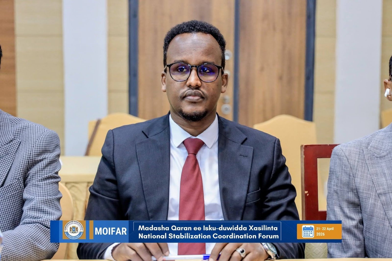 Mogadishu: April 21, 2026 — The Director General of the Ministry of Interior, Federal Affairs and Reconciliation of the Northeastern State, Mudane Cabdisalaan Iimaan Cali, who is in the capital Mogadishu, spoke about the International Conference